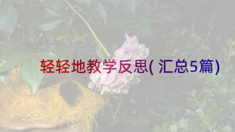 轻轻地教学反思(汇总5篇)