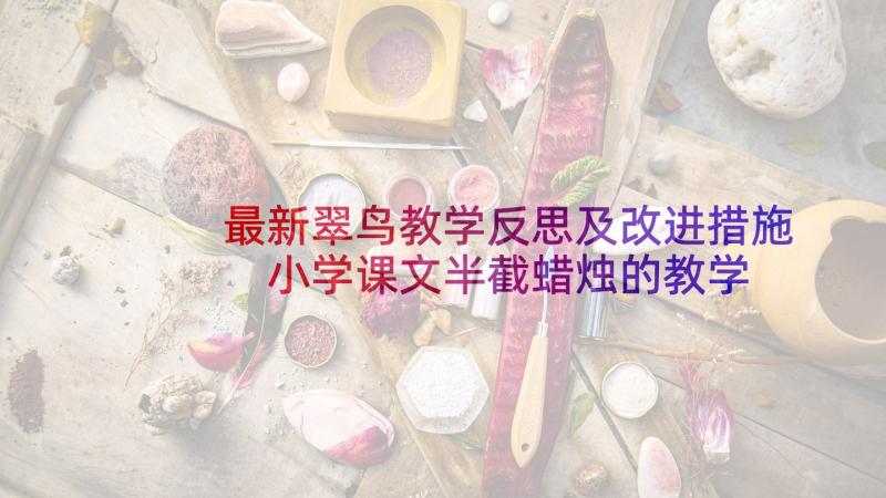 最新翠鸟教学反思及改进措施 小学课文半截蜡烛的教学反思(大全6篇)