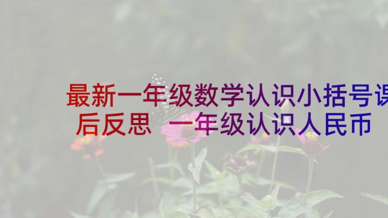 最新一年级数学认识小括号课后反思 一年级认识人民币教学反思(精选8篇)