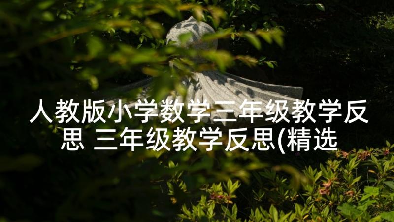 人教版小学数学三年级教学反思 三年级教学反思(精选9篇)