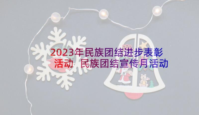 2023年民族团结进步表彰活动 民族团结宣传月活动方案(大全6篇)