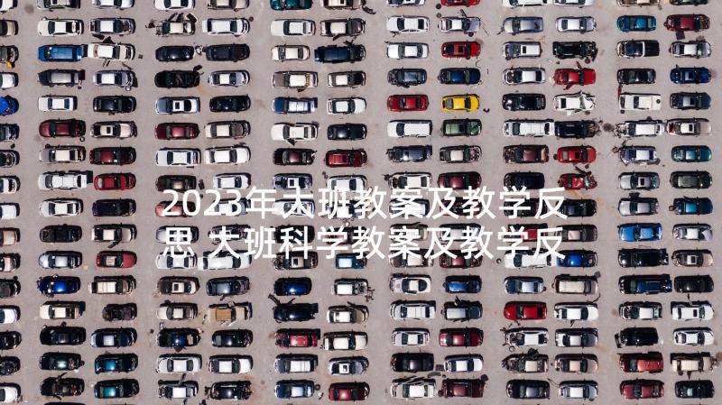 2023年大班教案及教学反思 大班科学教案及教学反思(大全6篇)