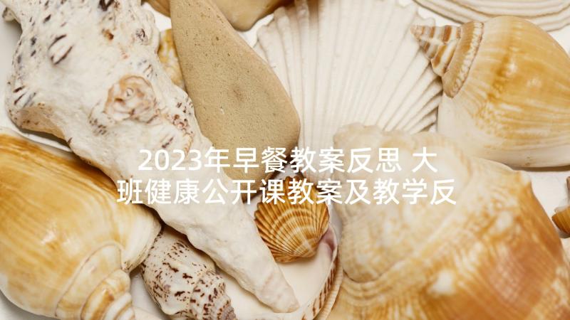 2023年早餐教案反思 大班健康公开课教案及教学反思(模板7篇)