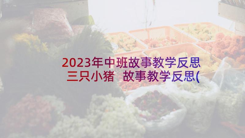 2023年中班故事教学反思三只小猪 故事教学反思(优质9篇)