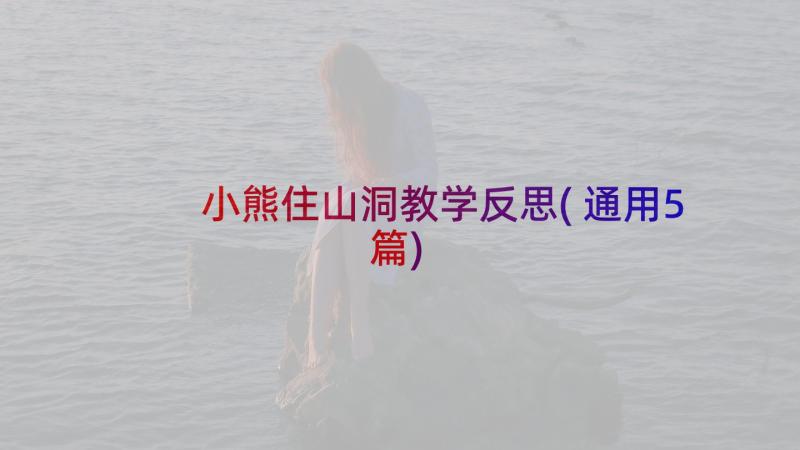 小熊住山洞教学反思(通用5篇)