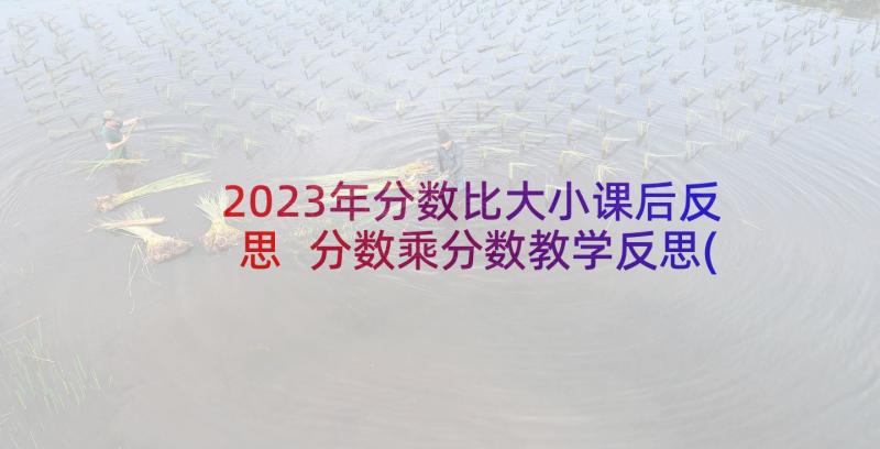 2023年分数比大小课后反思 分数乘分数教学反思(大全6篇)