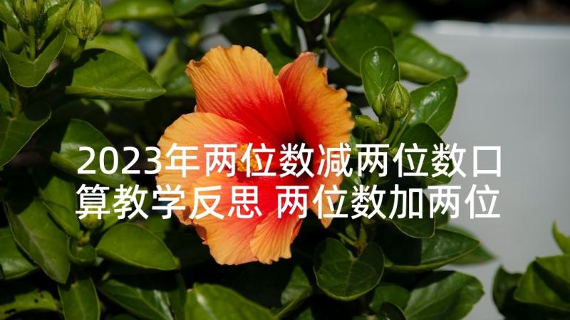 2023年两位数减两位数口算教学反思 两位数加两位数口算教学反思(汇总5篇)