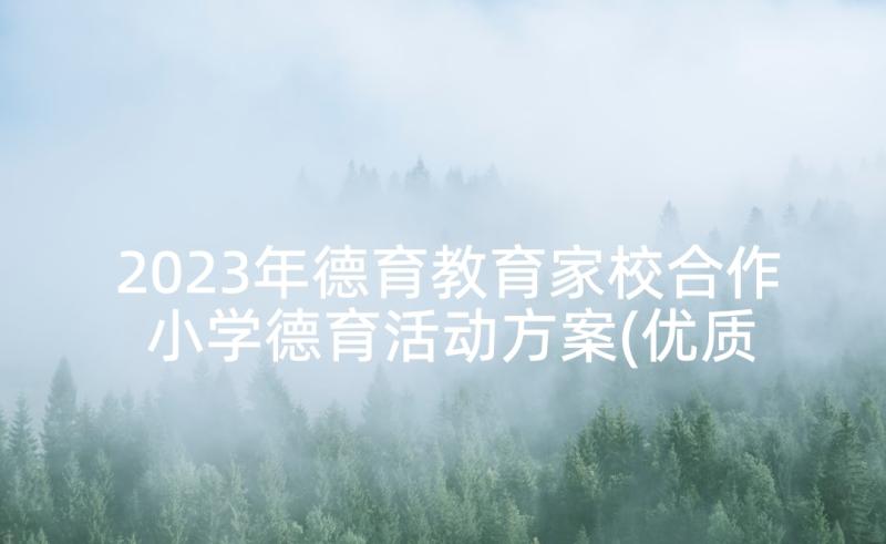 2023年德育教育家校合作 小学德育活动方案(优质5篇)