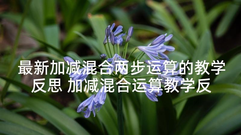 最新加减混合两步运算的教学反思 加减混合运算教学反思(汇总5篇)