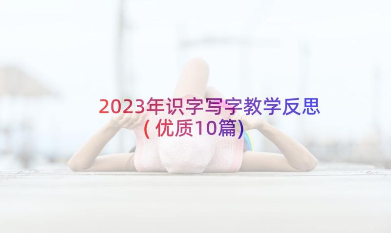 2023年识字写字教学反思(优质10篇)