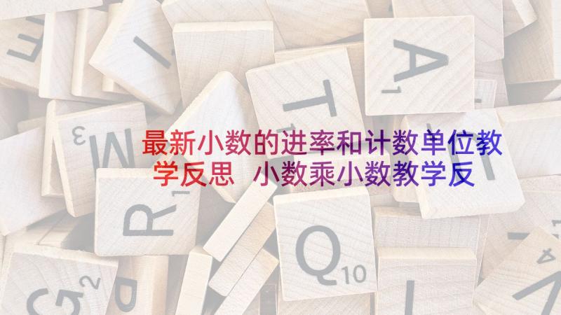 最新小数的进率和计数单位教学反思 小数乘小数教学反思(优质5篇)