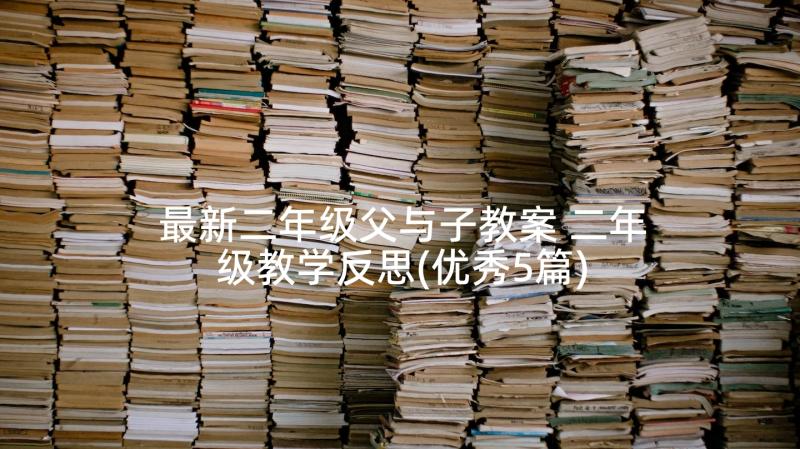 最新二年级父与子教案 二年级教学反思(优秀5篇)