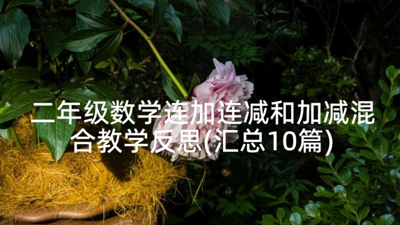 二年级数学连加连减和加减混合教学反思(汇总10篇)