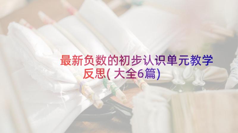 最新负数的初步认识单元教学反思(大全6篇)