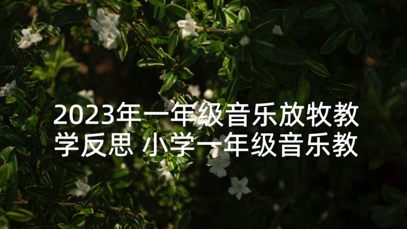 2023年一年级音乐放牧教学反思 小学一年级音乐教学反思(实用5篇)