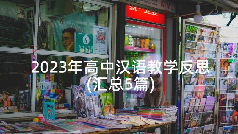 2023年高中汉语教学反思(汇总5篇)