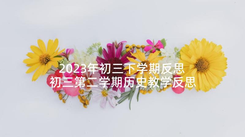 2023年初三下学期反思 初三第二学期历史教学反思(大全5篇)