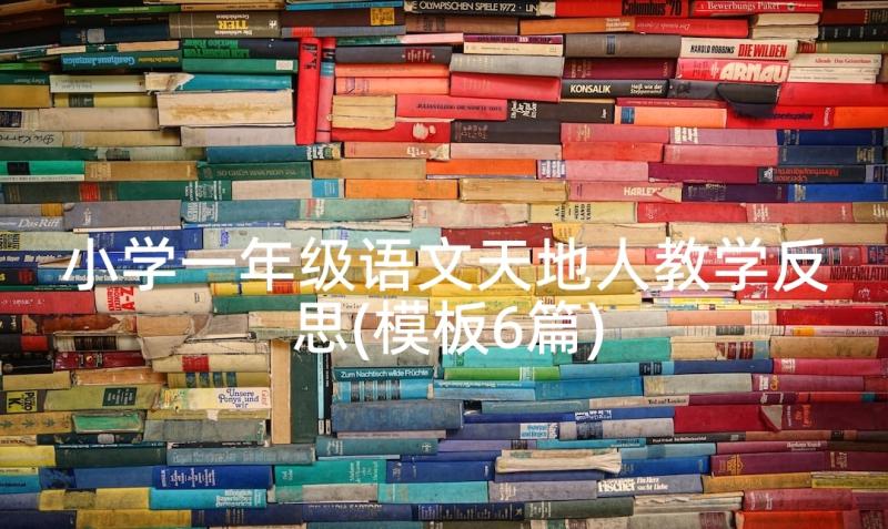 小学一年级语文天地人教学反思(模板6篇)