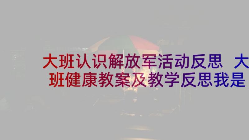 大班认识解放军活动反思 大班健康教案及教学反思我是小小解放军(通用5篇)