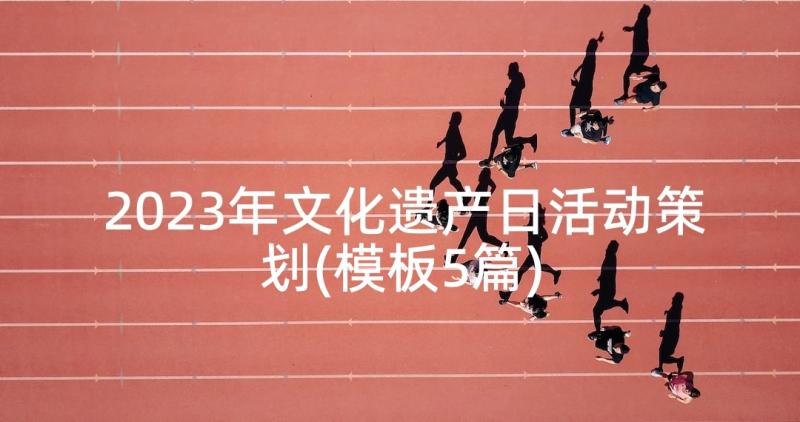 2023年文化遗产日活动策划(模板5篇)