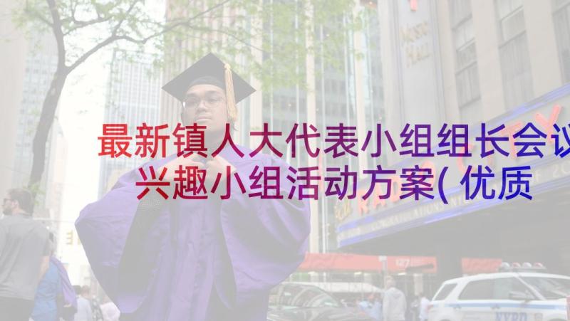 最新镇人大代表小组组长会议 兴趣小组活动方案(优质7篇)