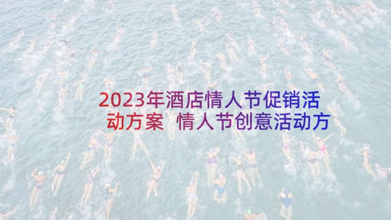 2023年酒店情人节促销活动方案 情人节创意活动方案(通用9篇)