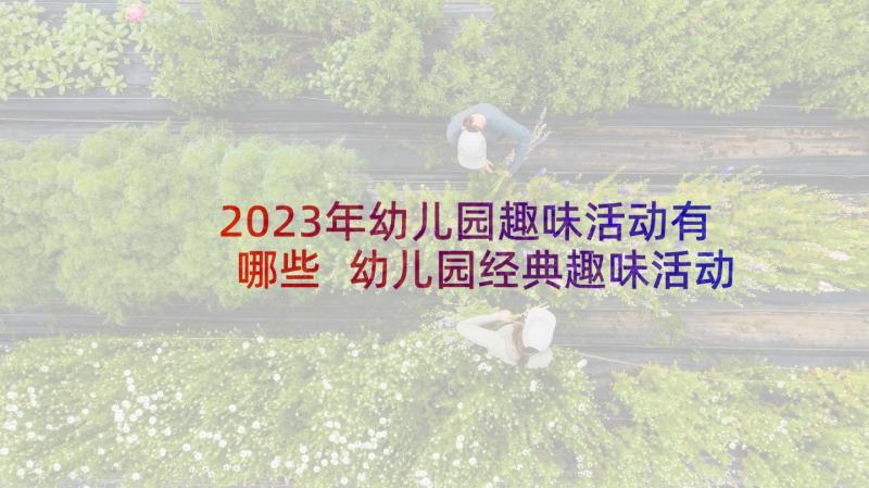 2023年幼儿园趣味活动有哪些 幼儿园经典趣味活动方案(大全9篇)