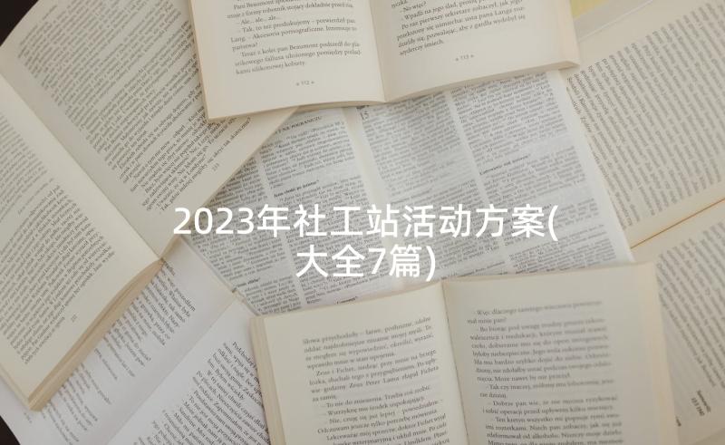 2023年社工站活动方案(大全7篇)