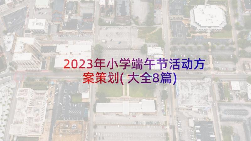 2023年小学端午节活动方案策划(大全8篇)
