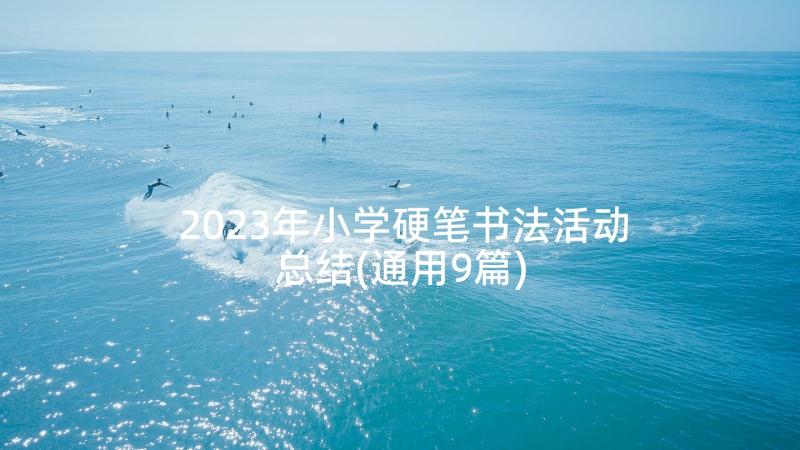 2023年小学硬笔书法活动总结(通用9篇)