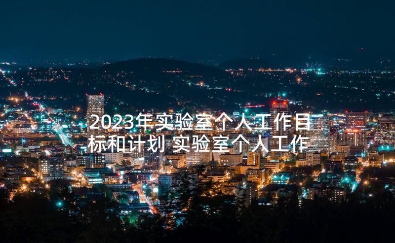 2023年实验室个人工作目标和计划 实验室个人工作计划(优秀8篇)