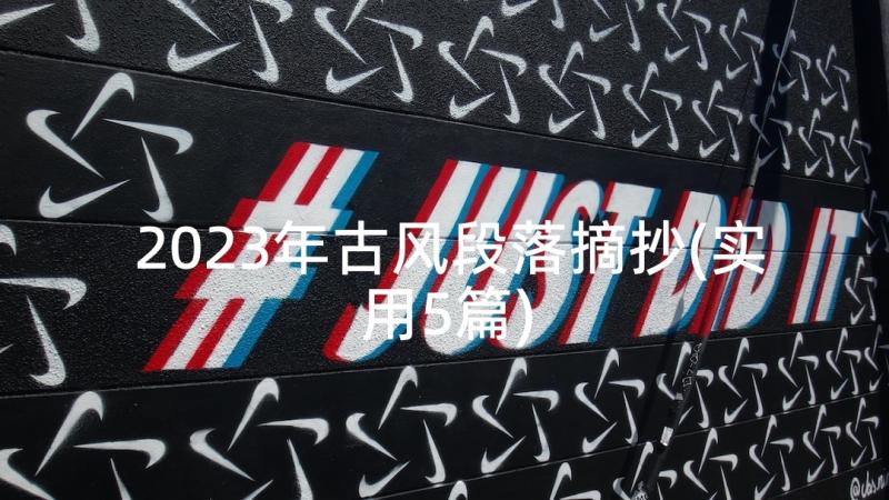 2023年古风段落摘抄(实用5篇)