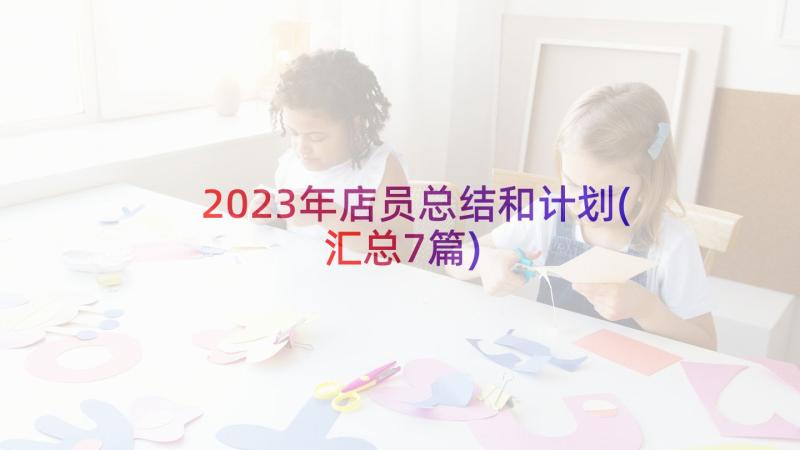 2023年店员总结和计划(汇总7篇)