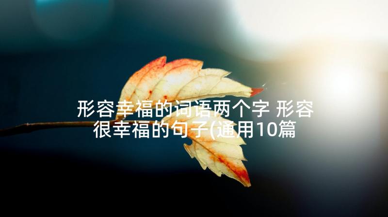 形容幸福的词语两个字 形容很幸福的句子(通用10篇)