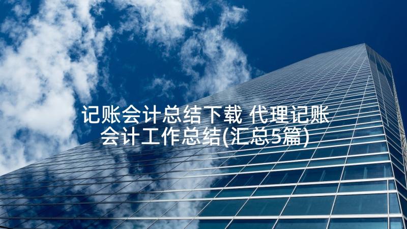 记账会计总结下载 代理记账会计工作总结(汇总5篇)