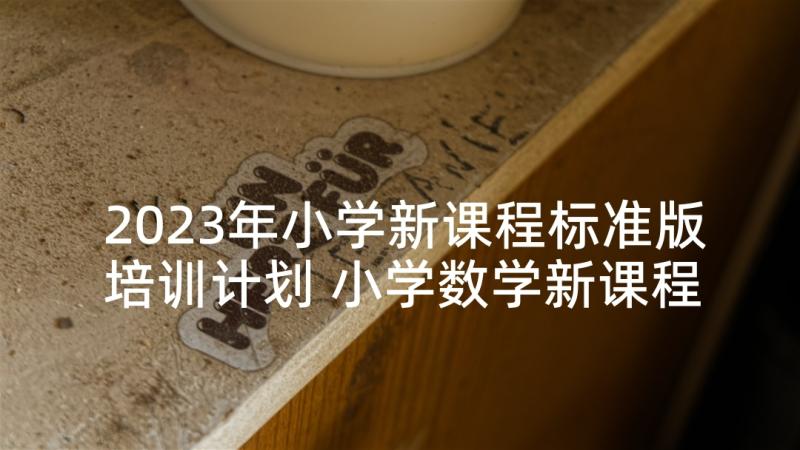 2023年小学新课程标准版培训计划 小学数学新课程标准版电子版(实用6篇)