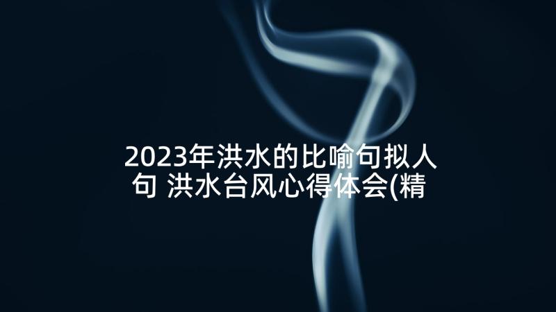 2023年洪水的比喻句拟人句 洪水台风心得体会(精选10篇)