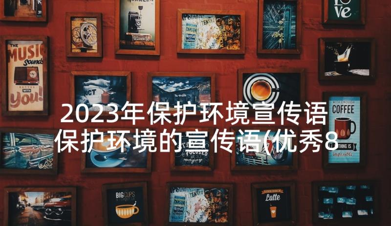 2023年保护环境宣传语 保护环境的宣传语(优秀8篇)