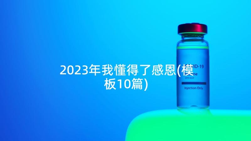 2023年我懂得了感恩(模板10篇)