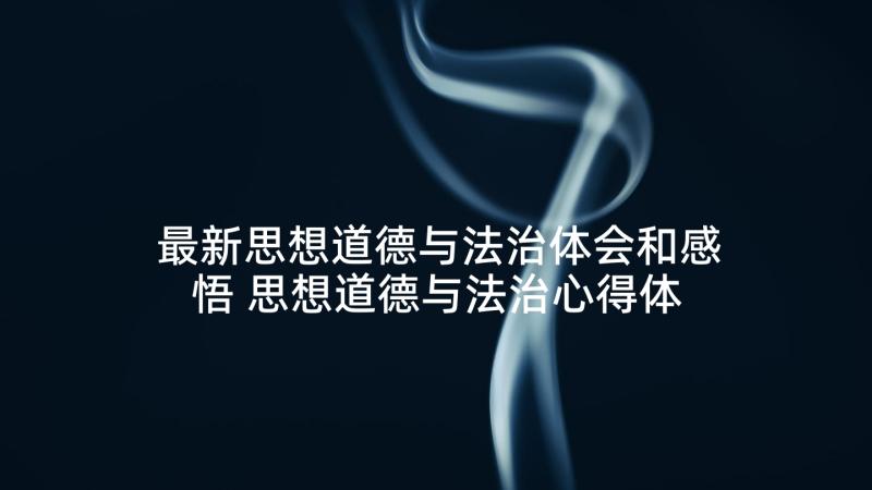 最新思想道德与法治体会和感悟 思想道德与法治心得体会(实用5篇)