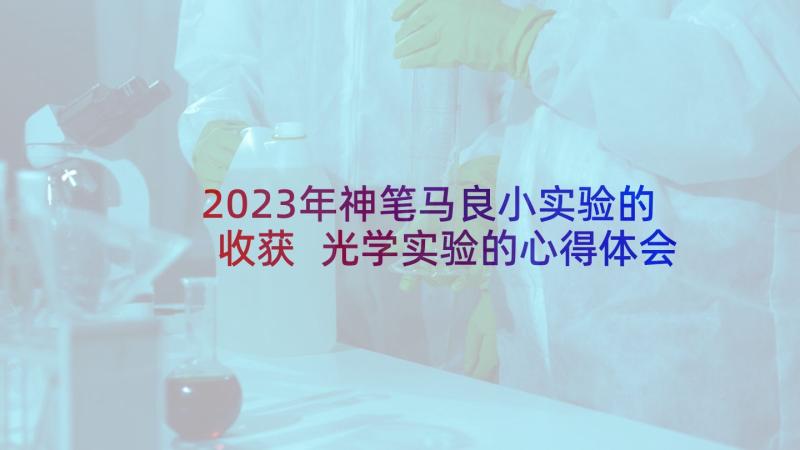 2023年神笔马良小实验的收获 光学实验的心得体会收获(实用5篇)