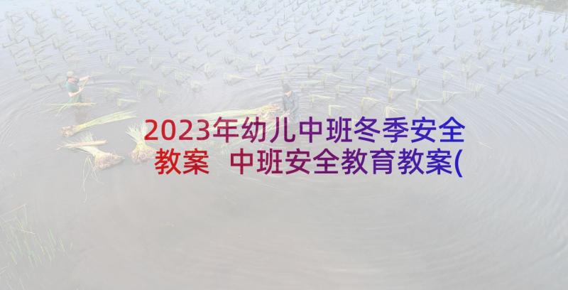 2023年幼儿中班冬季安全教案 中班安全教育教案(实用6篇)