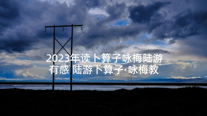 2023年读卜算子咏梅陆游有感 陆游卜算子·咏梅教案(通用5篇)