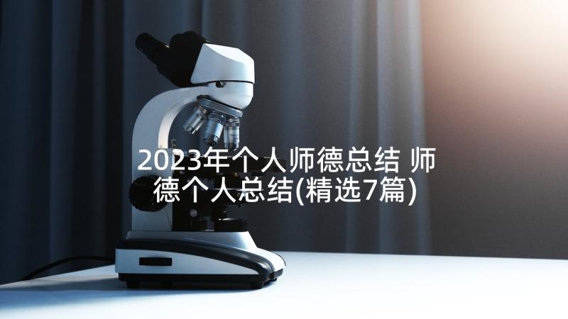 2023年个人师德总结 师德个人总结(精选7篇)