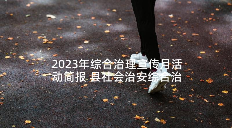 2023年综合治理宣传月活动简报 县社会治安综合治理宣传月活动总结(实用5篇)
