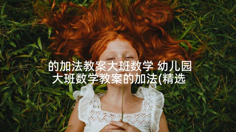 的加法教案大班数学 幼儿园大班数学教案的加法(精选7篇)