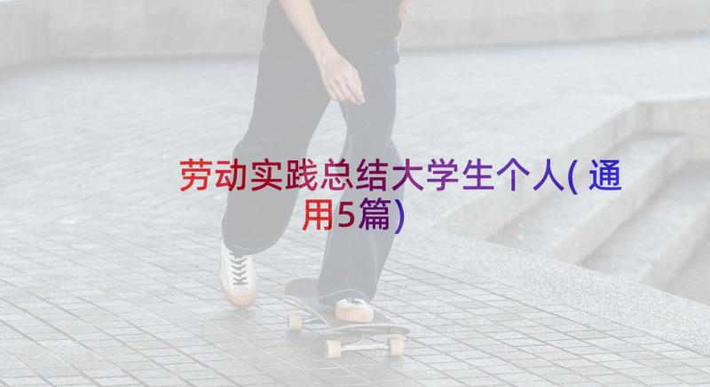 劳动实践总结大学生个人(通用5篇)