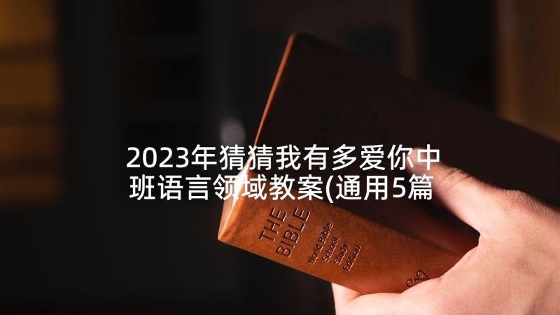 2023年猜猜我有多爱你中班语言领域教案(通用5篇)