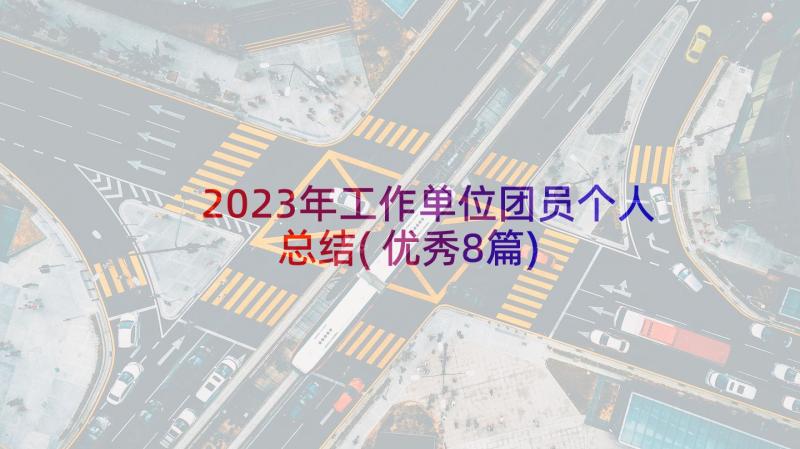 2023年工作单位团员个人总结(优秀8篇)