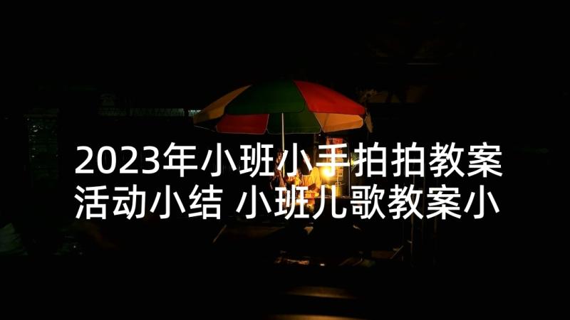 2023年小班小手拍拍教案活动小结 小班儿歌教案小手拍拍(通用5篇)